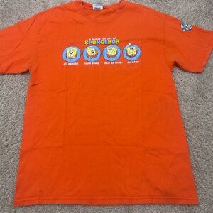 Spongebobb SquarePants vintage y2k “a day in the life” graphic shirt large